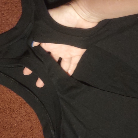 "Pink Victoria's Secret" brand. Florescent yellow logo. Black tank. Size XS. - Picture 3 of 6